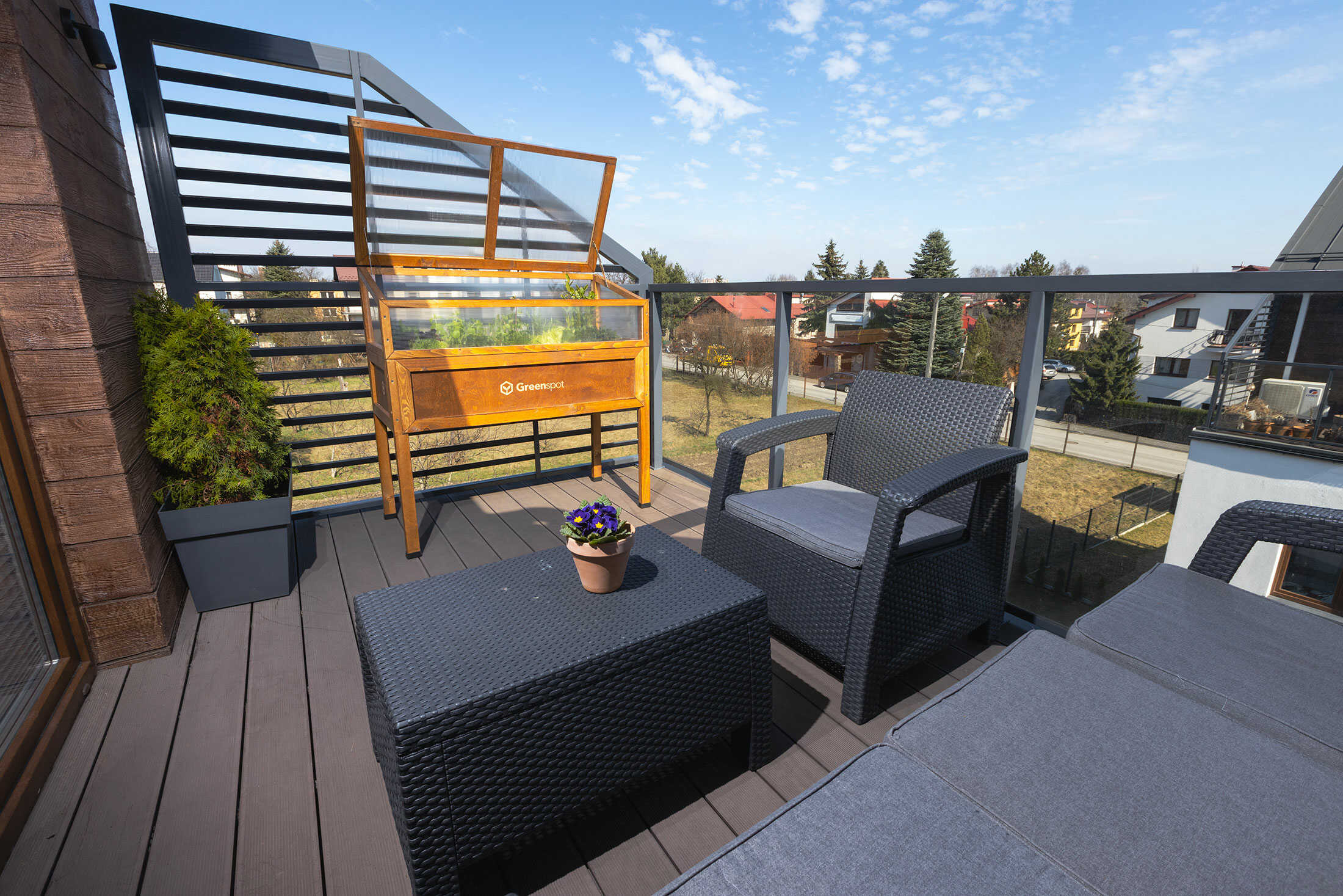 Prezentacja miniszklarni na tarasie