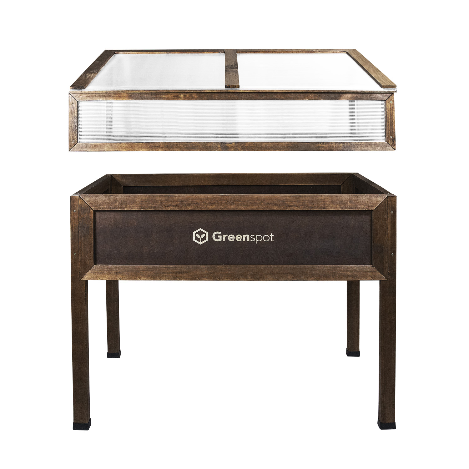 mini szklarnia ciemny palisander