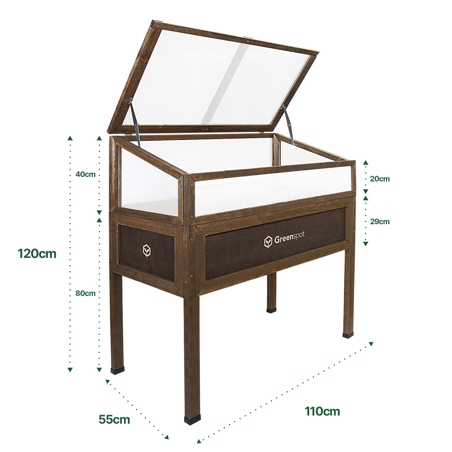 szklarnia palisander ciemny wymiary
