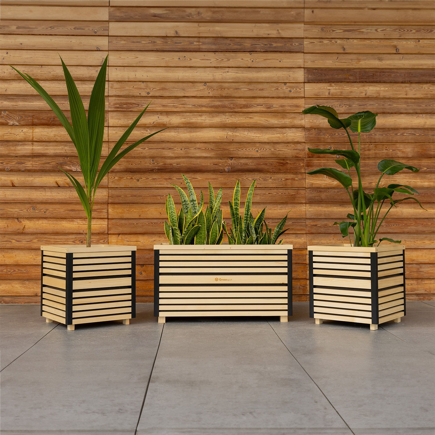 donice drewniane na tarasie greenspot