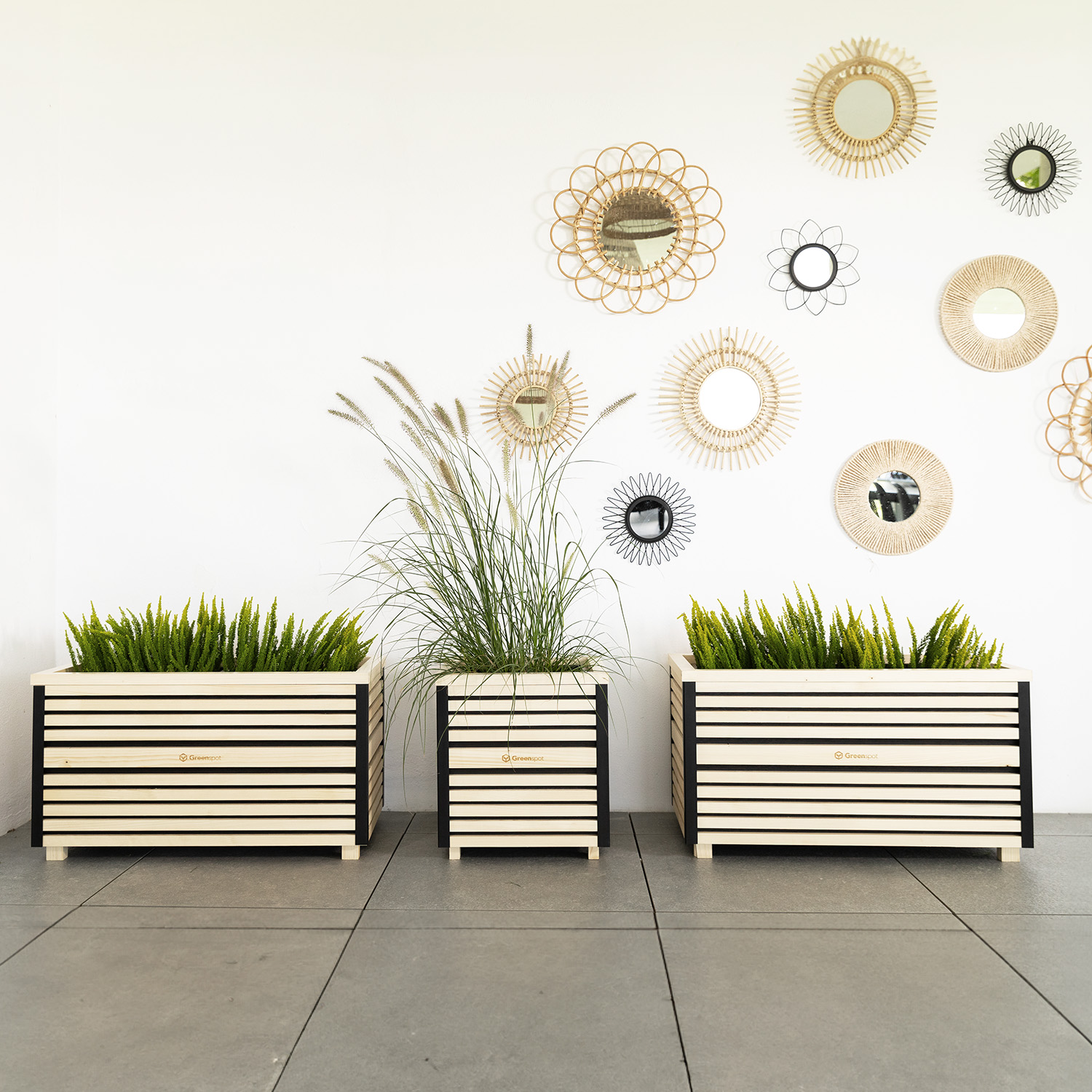 donice drewniane nowoczesne jasne