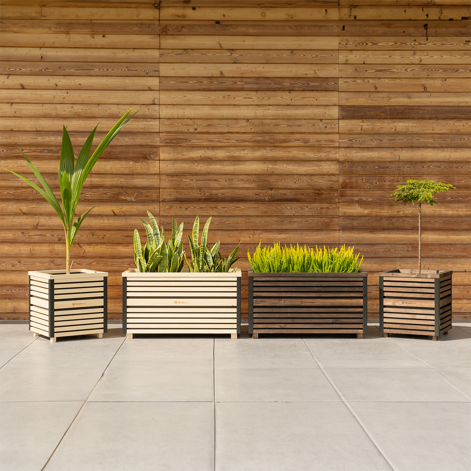 donice drewniane na tarasie greenspot